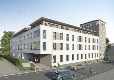 Modern geschnittene 3-Zimmer-Wohnung mit Balkon im Speyerer Zentrum zum Erstbezug