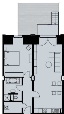 Helle 2‑Zimmer Wohnung mit Balkon und Gartenterrasse im EG in Erfurt-Krämpfervorstadt