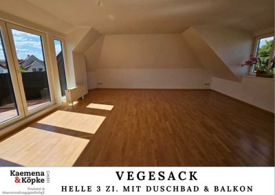 Dachgschoss: Helle 3 Zi. mit Duschbad und Balkon