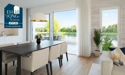 4-Zimmer-Eigentumswohnung mit unverbaubarem Seeblick. Dank Effizienzhaus 40 + QNG KfW-förderfähig!