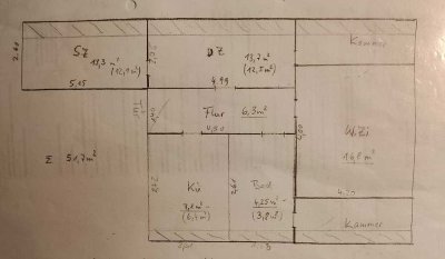 3 Zimmer Dachgeschosswohnung in Jüterbog mit Garage