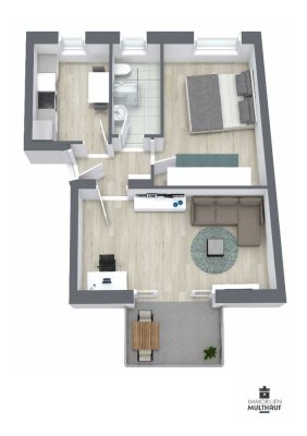 Gemütliche 2-Raum-Wohnung in ruhiger Lage