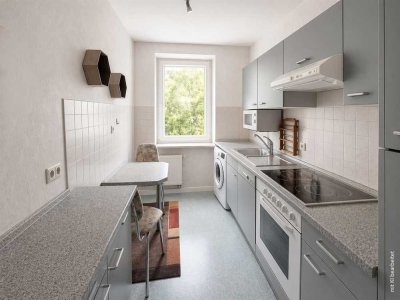 Schöne 2-Raumwohnung mit Einbauküche im Grünen