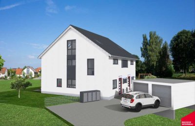 Individuelle Doppelhaushälfte -west- in 2. Reihe mit großem Garten inkl. Kauf- & Baunebenkosten