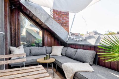 Helle 3-Zimmer-Dachgeschosswohnung mit Süd-Loggia, separatem WC & viel Stauraum