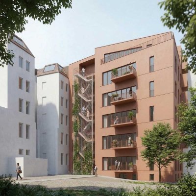Baugruppe am Schloss Charlottenburg mit über 100 m² Gemeinschaftsflächen im Dach