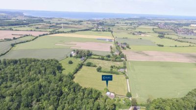 Reetdachkate an der Ostsee in idyllischer Alleinlage mit drei Wohnungen  + 2,2 ha Land