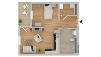 Schöne 1-Zimmer Wohnung im Generationenpark Gottfrieding!