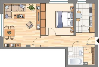 Demnächst frei! 2-Zimmer-Wohnung in Flensburg Mürwik