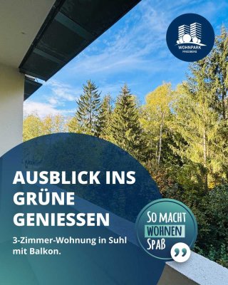 Traumhafte Aussicht vom Balkon - helle 3 Zimmer-Wohnung