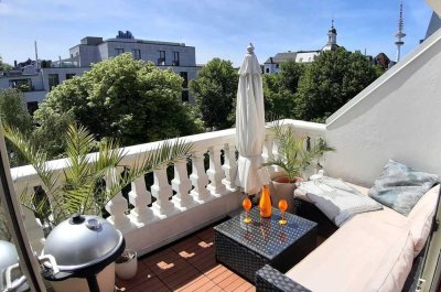 1A Lage, Lage, Lage! von Privat! Sonnige, helle Penthousewohnung Rotherbaum / Gründerzeit Villa