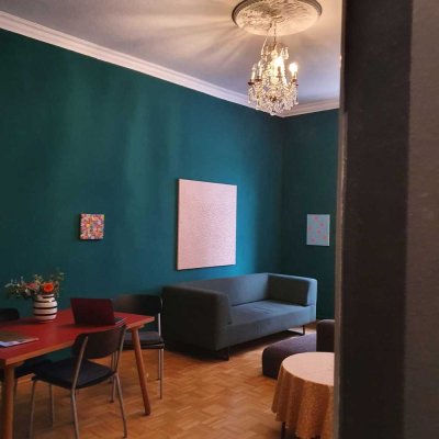 Zentralgelegene energieeffiziente 3 Zi Altbauwohnung (Erdgeschoss) in Mainnähe