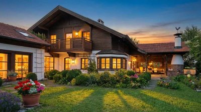 Provisionsfrei: Landhausvilla mit Einliegerwohnung – 35 Min. zum Flughafen, sofort frei