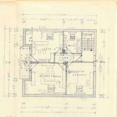 Ansprechende und modernisierte 2-Zimmer-Dachgeschosswohnung mit Einbauküche in Marklkofen