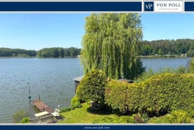 Wohnen am Wasser, leben im Grünen - Einzigartiges Seegrundstück mit Einfamilienhaus in Rheinsberg