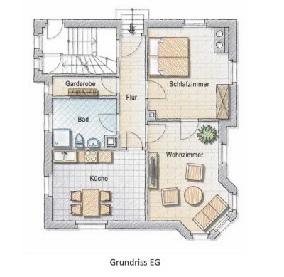 Attraktive und gepflegte 2-Zimmer-Erdgeschosswohnung in Heidenheim