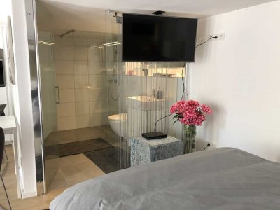 Gepflegte Terrassenwohnung mit einem Zimmer sowie Balkon und Einbauküche in Koblenz