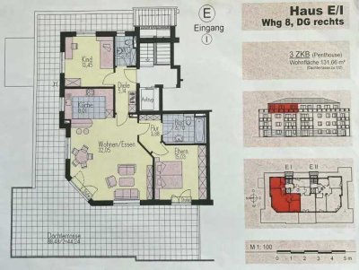 Exklusives Penthouse mit 3 Zimmern in Ingolstadt-Friedrichshofen