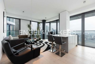 Grand Tower – Möblierte Drei-Zimmer-Wohnung mit grandiosem Skylineblick