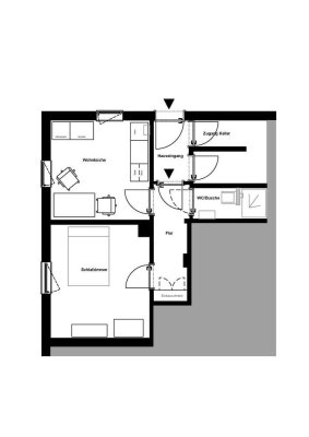 Möbliertes Appartement in zentraler Lage