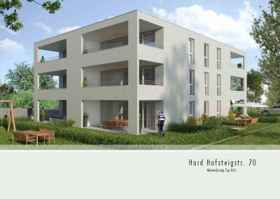 Neubau Gartenwohnung mit Terrasse, Garten &amp; Keller in Toplage! - 2 Zimmer Gartenwohnung in Hard (Top A03)
