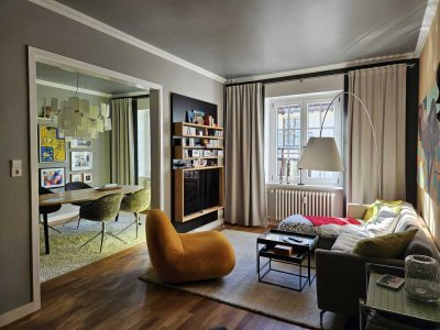 Voll möbliertes, luxuriöses 3‑Zimmer Apartment im 2. OG in Freiburg-Stühlinger