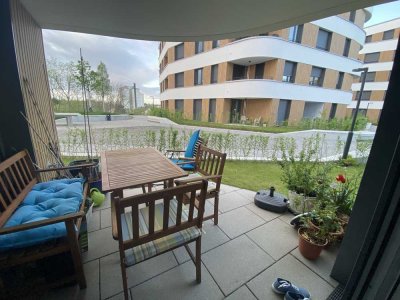 2-Raum-EG-Wohnung mit gehobener Innenausstattung mit Balkon und EBK in Mainz
