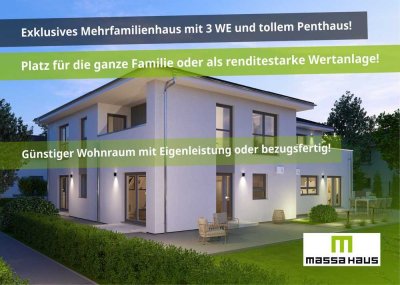 �️� Neubau MFH mit 3 WE und exklusivem Penthaus � für die ganze Familie oder als Wertanlage!