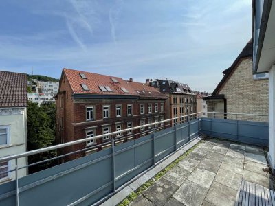 1-Zi. Apartment mit sonniger Dachterrasse im Heusteigviertel