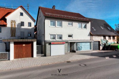 Vielseitiges Haus mit Verkaufsfläche, Büro und Wohnbereich