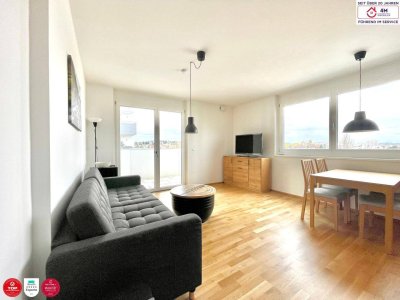 Wohnen auf Zeit! Voll möbliertes 3-Zimmer-Apartment mit Garage, Balkon &amp; Fernblick, 1230 Wien