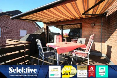 Mit sonniger Dachterrasse! 3,5 Zimmer Maisonette Wohnung mit Garage in Duisburg-Trompet