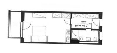 Helle 1-Zimmer-Wohnung mit Balkon | Neubau | Obersendling