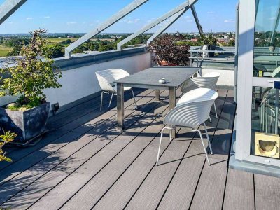Penthouse-Feeling: exklusive 4,5 Zimmer Dachgeschosswohnung mit Weitblick-Terrasse zu vermieten!