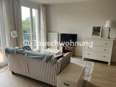 Tauschwohnung: 1-Zimmer-Wohnung mit mega Balkon direkt am Naturschutzgebiet