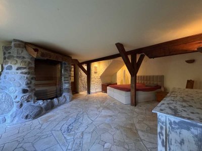 Großzügige Erdgeschosswohnung mit Sauna, zwei Terrassen & Privatgrünfläche in Divitz