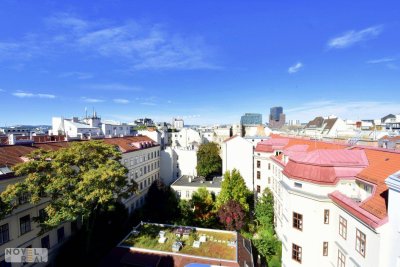ROCHUSMARKT / U3 - UNBEFRISTETE DACHGESCHOSSWOHNUNG MIT TERRASSE UND FERNBLICK