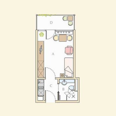 1-Zimmer Wohnung mit Balkon in Milbertshofen