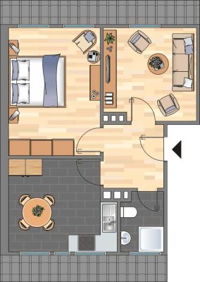 3-Zimmer-Wohnung im Dachgeschoss mit Badewanne - Wilhelmshaven - Nähe City !!!