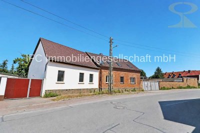 Vielseitige Wohn- und Gewerbeimmobilie in Dessau OT Mildensee – Wohnhaus, Büros, Hallen u. Werkstatt