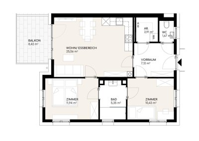 3-Zimmer-Anleger-Wohnung - Neubau!