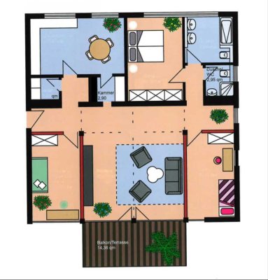 Lichtdurchflutete 4-Zimmer-Wohnung – Raum für Kreativität und Entspannung