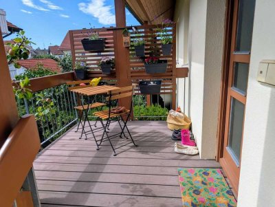 4 Zimmer Maisonette Wohnung mit überdachter Terrasse und eigenem Gartenanteil