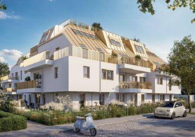Helle 3-Zimmer-Neubau-Wohnung im 1. Dachgeschoss mit großem Balkon 5 Gehminuten zur Haltestelle Kagraner Platz U1