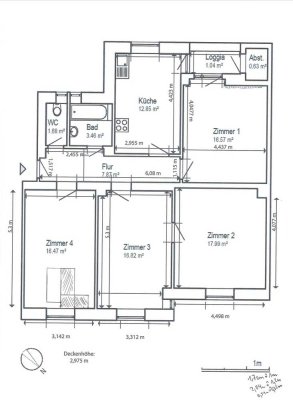 Schöne 4 Zimmer Wohnung für 905€ Kaltmiete in der Neckarstadt Ost
