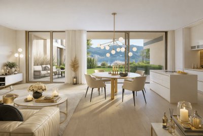 SELINA-EXKLUSIVES GARTENAPARTMENT Direkt am Wasser wohnen. Direkt am Mondsee.