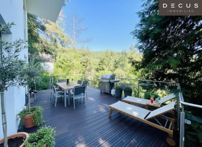 EINFAMILIENHAUS IM GRÜNEN - WALDIDYLLE IN WIEN - TERRASSEN GARTEN STELLPLATZ