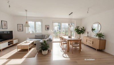 Hell, modern, Erstbezug: Attraktive Doppelhaushälfte in familiärer Anlage