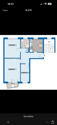 2,5-Zimmer-Wohnung mit Balkon in Rothenburgsort