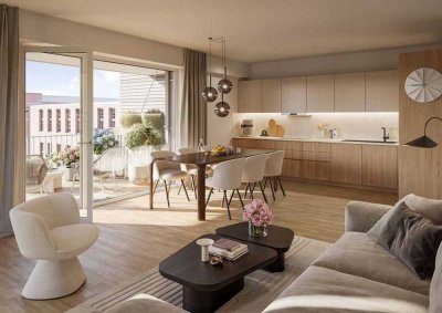 Penthouse mit zwei Zimmern und großer Dachterrasse in modernem Wohnquartier